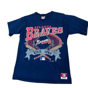 Vintage 1991Atlanta Braves T-Shirt MLB Baseball Tee Single Stitch USA / Large -